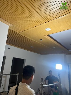Ốp trần nhựa bằng tấm ốp lam sóng