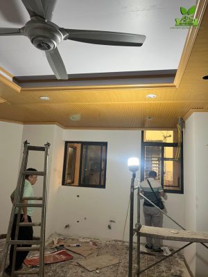 ốp trần nhựa bằng tấm ốp lam sóng