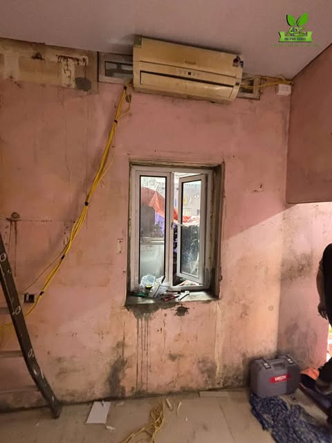Cải tạo lớp sơn tường cũ bằng tấm nhựa ốp tường pvc
